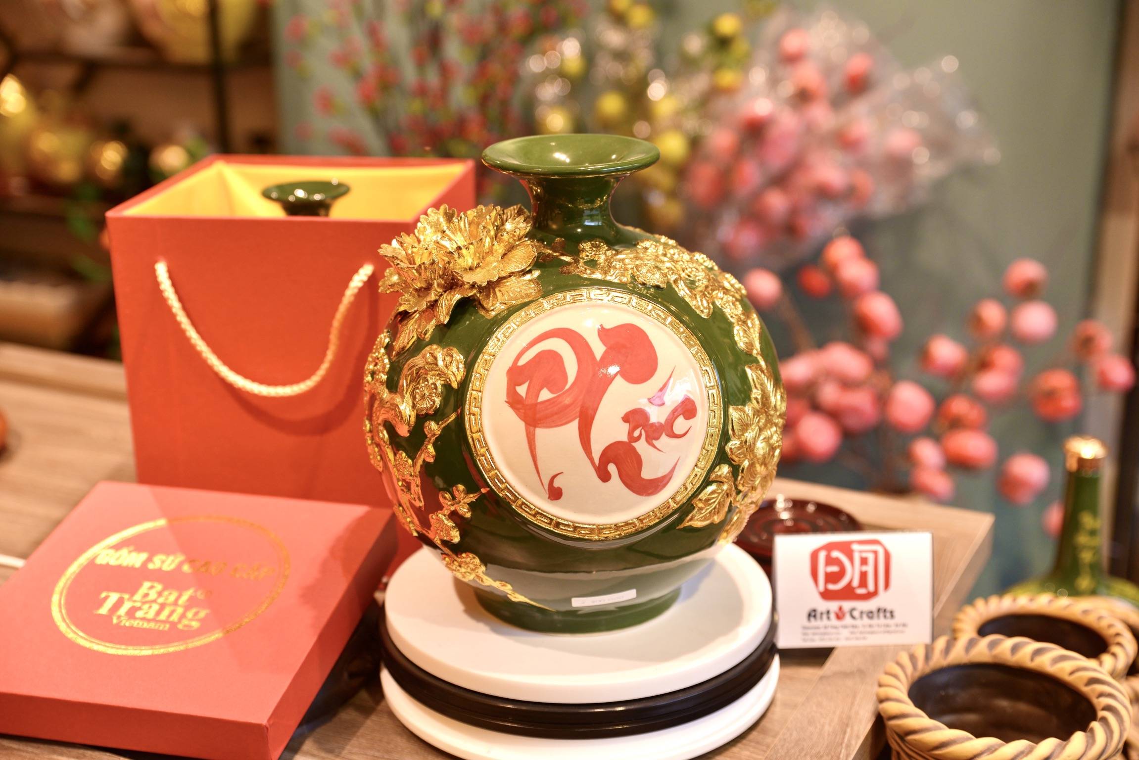 Bình hút lộc Bát Tràng cao cấp BBHL-27DV-PL-Luc